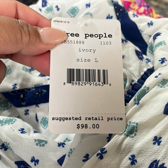 NWT Free People “Where We Roam” Bohemian Floral Bolero Top - Picture 7 of 10